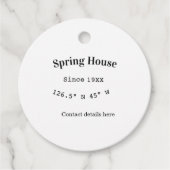 Spring house ets. Date year custom coordinates add Geschenkanhänger (Vorderseite)