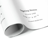 Spring house ets. Date year custom coordinates add Geschenkpapier (Rolleneckpunkt)