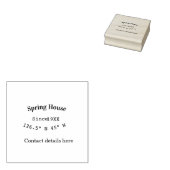 Spring house ets. Date year custom coordinates add Gummistempel (Stempel)