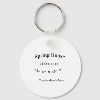 Spring house ets. Date year custom coordinates add Schlüsselanhänger