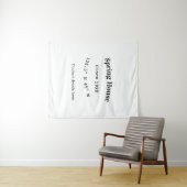 Spring house ets. Date year custom coordinates add Wandteppich (Beispiel (Horizontal))