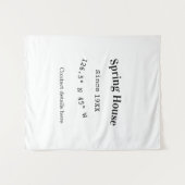 Spring house ets. Date year custom coordinates add Wandteppich (Vorderseite (Horizontal))