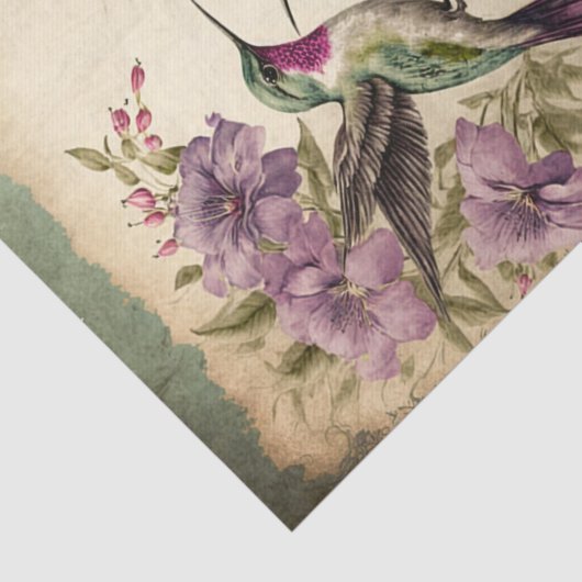 Spring Hummingbirds Seidenpapier (Ausschnitt)