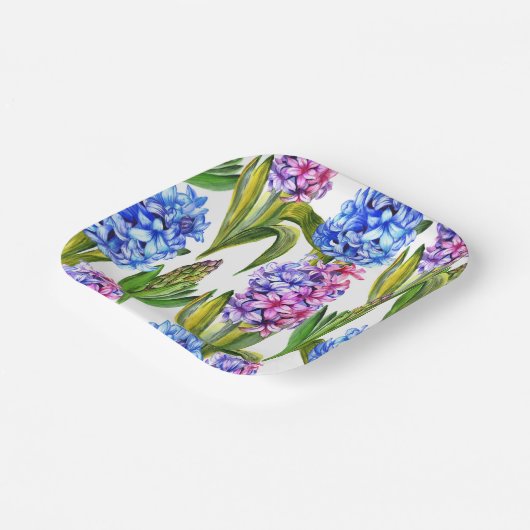 Spring Hyacinth Pappteller (Gewinkelt)