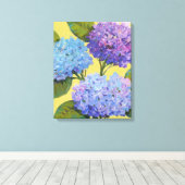 Spring Hydrangeas I Leinwanddruck (Insitu (Holzboden))