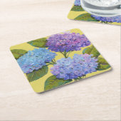 Spring Hydrangeas I Rechteckiger Pappuntersetzer (angewinkelt)