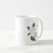 Spring HYRDANGEA mit Buchstaben anpassbar Kaffeetasse (VorderseiteRechts)