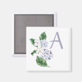 Spring HYRDANGEA mit Buchstaben anpassbar Magnet (Vorderseite/Rückseite)