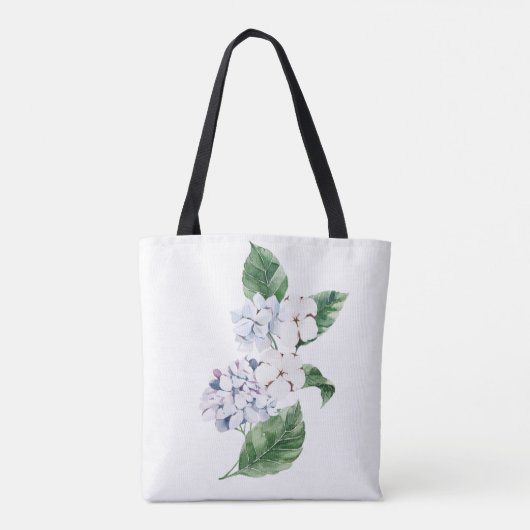 Spring HYRDANGEA mit Buchstaben anpassbar Tasche (Rückseite)