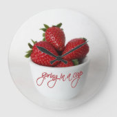 spring in a cup große wanduhr (Vorderseite)