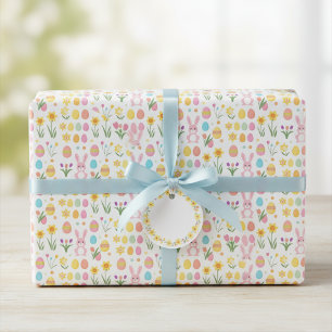 Spring in Joy! Bunny, Daffodil & Ostereier Geschenkpapier