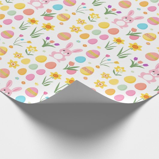 Spring in Joy! Osterhase und trockenes Wrapping Geschenkpapier (Ecke)