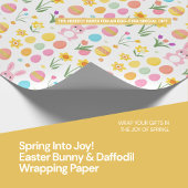 Spring in Joy! Osterhase und trockenes Wrapping Geschenkpapier