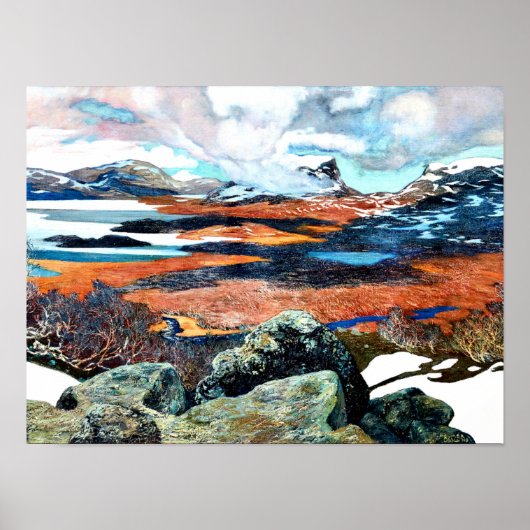 Spring in Lapland, fine art painting Poster (Vorne)