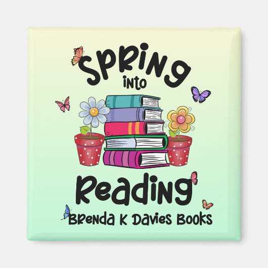 Spring in Reading Brenda K Davies Books Magnet (Vorne)