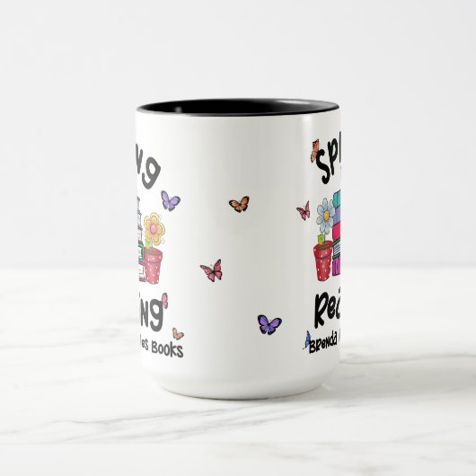 Spring in Reading Brenda K Davies Books Tasse (Zentrum)