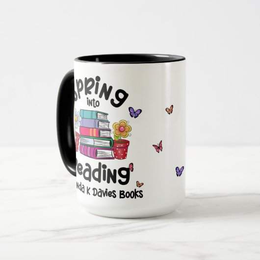 Spring in Reading Brenda K Davies Books Tasse (Vorderseite Links)