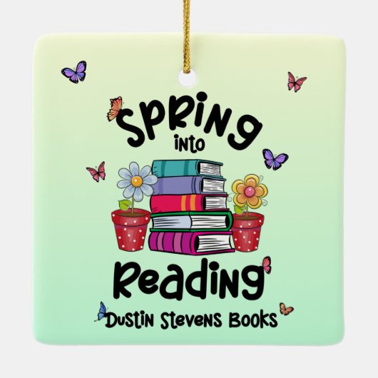 Spring in Reading Dustin Stevens Books Keramikornament (Rückseite)