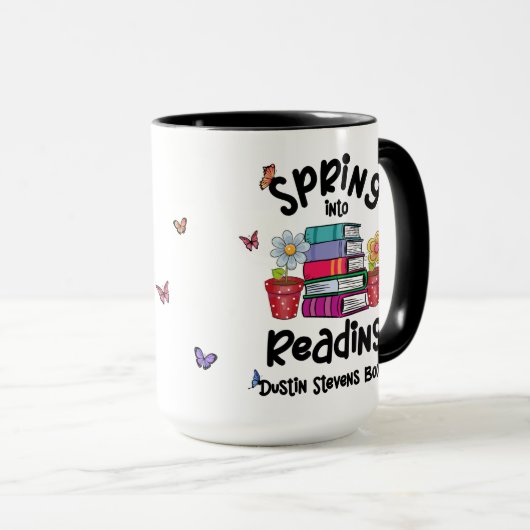 Spring in Reading Dustin Stevens Books Tasse (VorderseiteRechts)