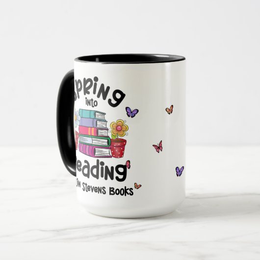 Spring in Reading Dustin Stevens Books Tasse (Vorderseite Links)
