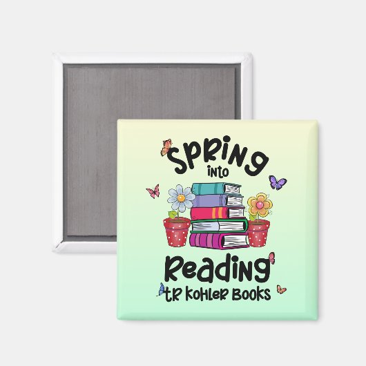 Spring in Reading TR Kohler Bücher Magnet (Vorderseite/Rückseite)