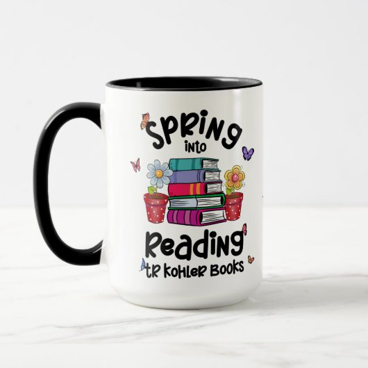 Spring in Reading TR Kohler Bücher Tasse (Links)