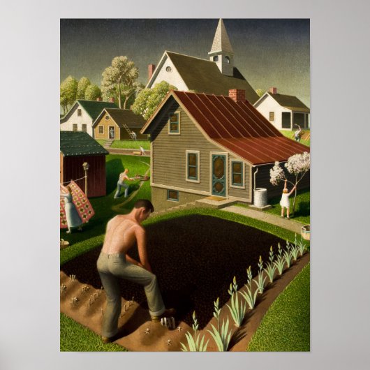 Spring in Town, 1941 by Grant Wood Poster (Vorne)
