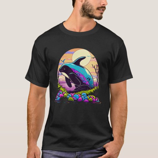 Spring into style with this charming Orca Artwork T-Shirt (Vorderseite)