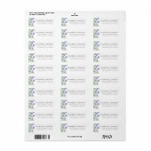 Spring Iris | Aquarellfarbene Rücksendeadresse (Vorne)