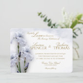 Spring Iris Garden Wedding Einladung (Stehend Vorderseite)