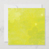 Spring Irish Kleeblatts Green Wedding Einladung (Rückseite)