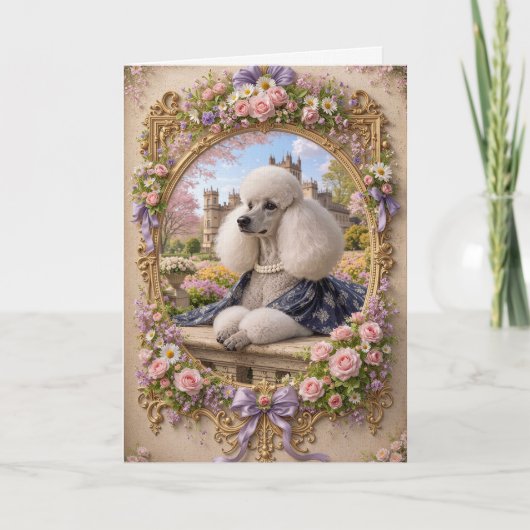 Spring Is In The Air, Poodle Blank Card Karte (Vorderseite)