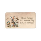 Spring Jack Rabbit Adressaufkleber (Vorne)