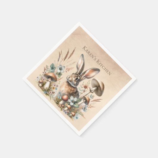 Spring Jack Rabbit Serviette (Ecke)