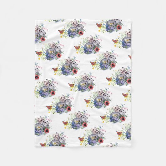 Spring Jackalope Fleecedecke (Vorderseite)