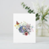 Spring Jackalope Postkarte (Stehend Vorderseite)