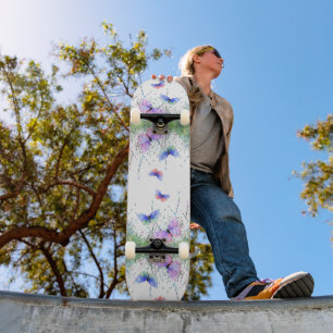 Spring Jood Colorful Butterflies Flying Skateboard