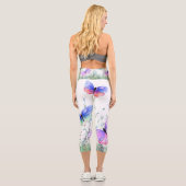 Spring Joy - farbenfrohe Schmetterlinge fliegen in Capri Leggings (Rückseite)