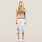 Spring Joy - farbenfrohe Schmetterlinge fliegen in Capri Leggings (Vorderseite)