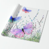 Spring Joy - farbenfrohe Schmetterlinge fliegen in Geschenkpapier (Ungerollt)