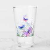 Spring Joy - farbenfrohe Schmetterlinge fliegen in Glas (Rückseite)