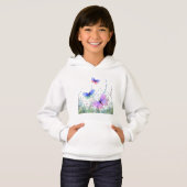 Spring Joy - farbenfrohe Schmetterlinge fliegen in Hoodie (Vorne ganz)