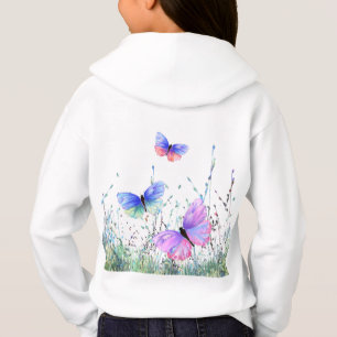 Spring Joy - farbenfrohe Schmetterlinge fliegen in Hoodie
