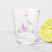 Spring Joy - farbenfrohe Schmetterlinge fliegen in Schnapsglas (Rückseite)