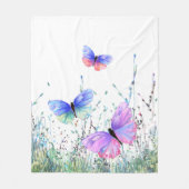 Spring Joy Fleece Blanket Butterflies Flying (Vorderseite)