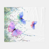 Spring Joy Fleece Blanket Butterflies Flying (Vorderseite (Horizontal))