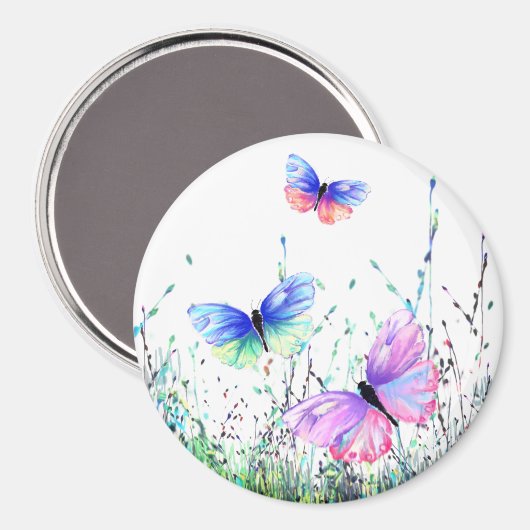 Spring Joy Magnet farbenfrohe Schmetterlinge flieg (Vorderseite/Rückseite)