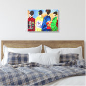 Spring Kimono Japanisch Geisha Aquarellkunst Leinwanddruck (Insitu (Schlafzimmer))