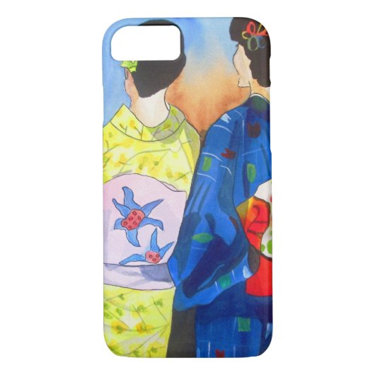 Spring Kimono Japanisch Geisha Art Case-Mate iPhone Hülle (Rückseite)