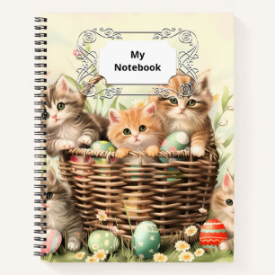 Spring Kitten Oaster Basket Notizblock